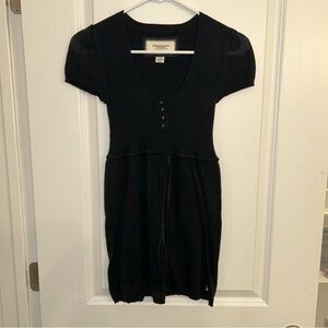 Y2K American Eagle Outfitters Black Babydoll Blouse Mini Dress